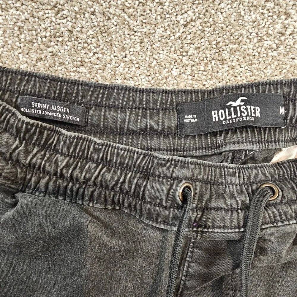 Hollister Advanced Stretch Skinny Jogger Mens Medium Washed Black Gray Pants - Picture 12 of 16
